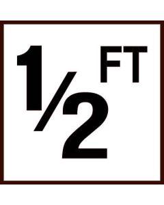 Depth Marker 6"x6" Ceramic 1/2 FT SMO