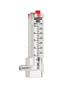 Blue-White Flowmeter Fits 1.5" PVC Vertical Down Flow 20-100 gpm