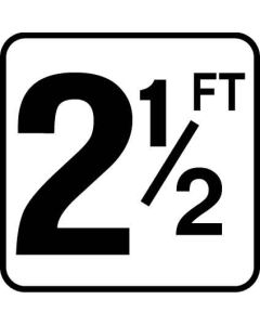 Depth Marker 6"x6" Vinyl StickOn 2-1/2 FT Skid Res.