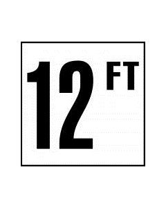 Depth Marker 6"x6" Ceramic 12 FT SMO