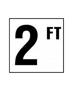 Depth Marker 6"x6" Ceramic 2 FT Skid Res.