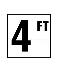 Depth Marker 6"x6" Ceramic 4 FT Skid Res.
