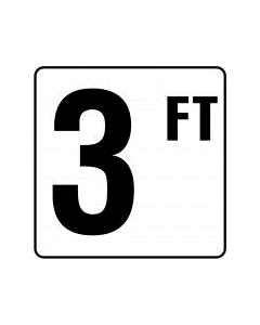 Depth Marker 6"x6" Vinyl StickOn 3 FT Skid Res.