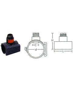 Signet 8" PVC Clamp On Saddle