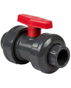 PVC Sch 80 True Union Ball Valve 1/2" SOC & FIPT w/FKM