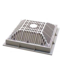 Super Pro 9"x9" Suction Cover w/Frame White